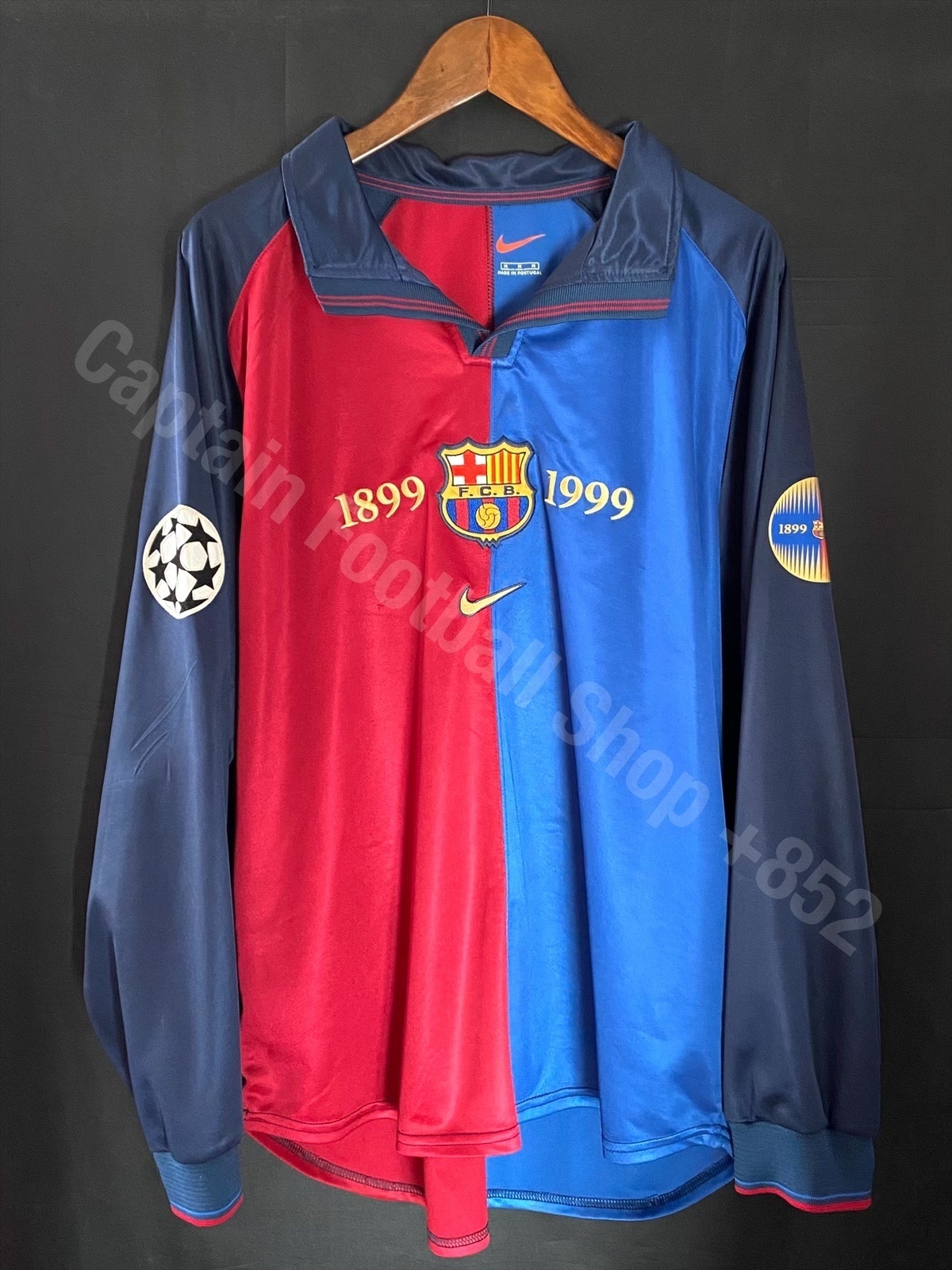 (Match Worn) FC Barcelona 1998-1999 UEFA Champions League Nike L/S Home Match Worn Shirt #9 ANDERSON