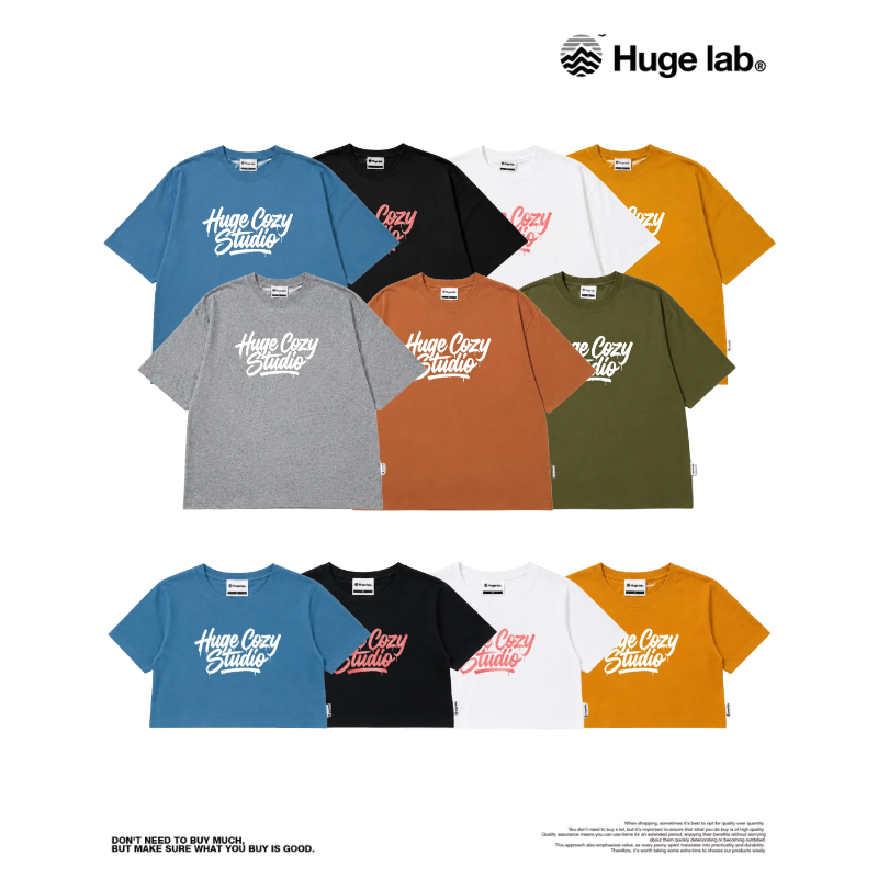 Huge Lab. 特殊台灣製造16支親膚棉 LOGO 短T