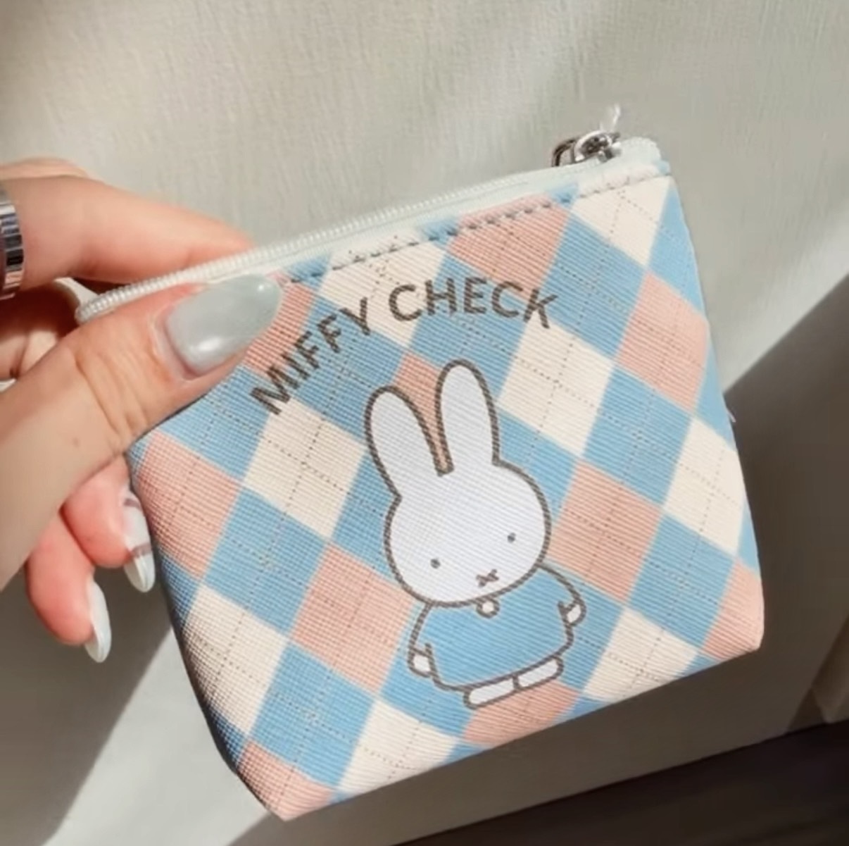 🇯🇵米菲兔菱格收納包吊飾🐇🩵(現貨)