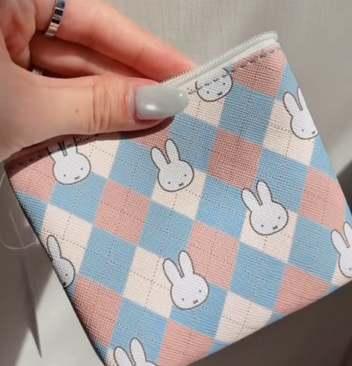 🇯🇵米菲兔菱格收納包吊飾🐇🩵(現貨)