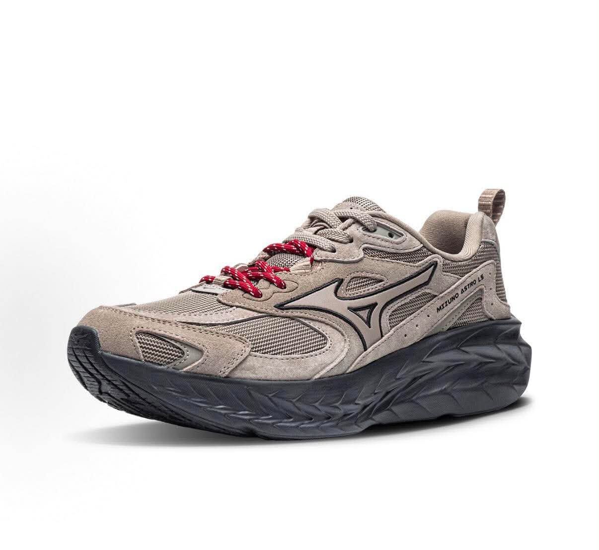 Mizuno ASTRO LS   復古運動  厚底 增高緩震 秋冬 休閒 男女同款 沙丘棕 D1GH252123