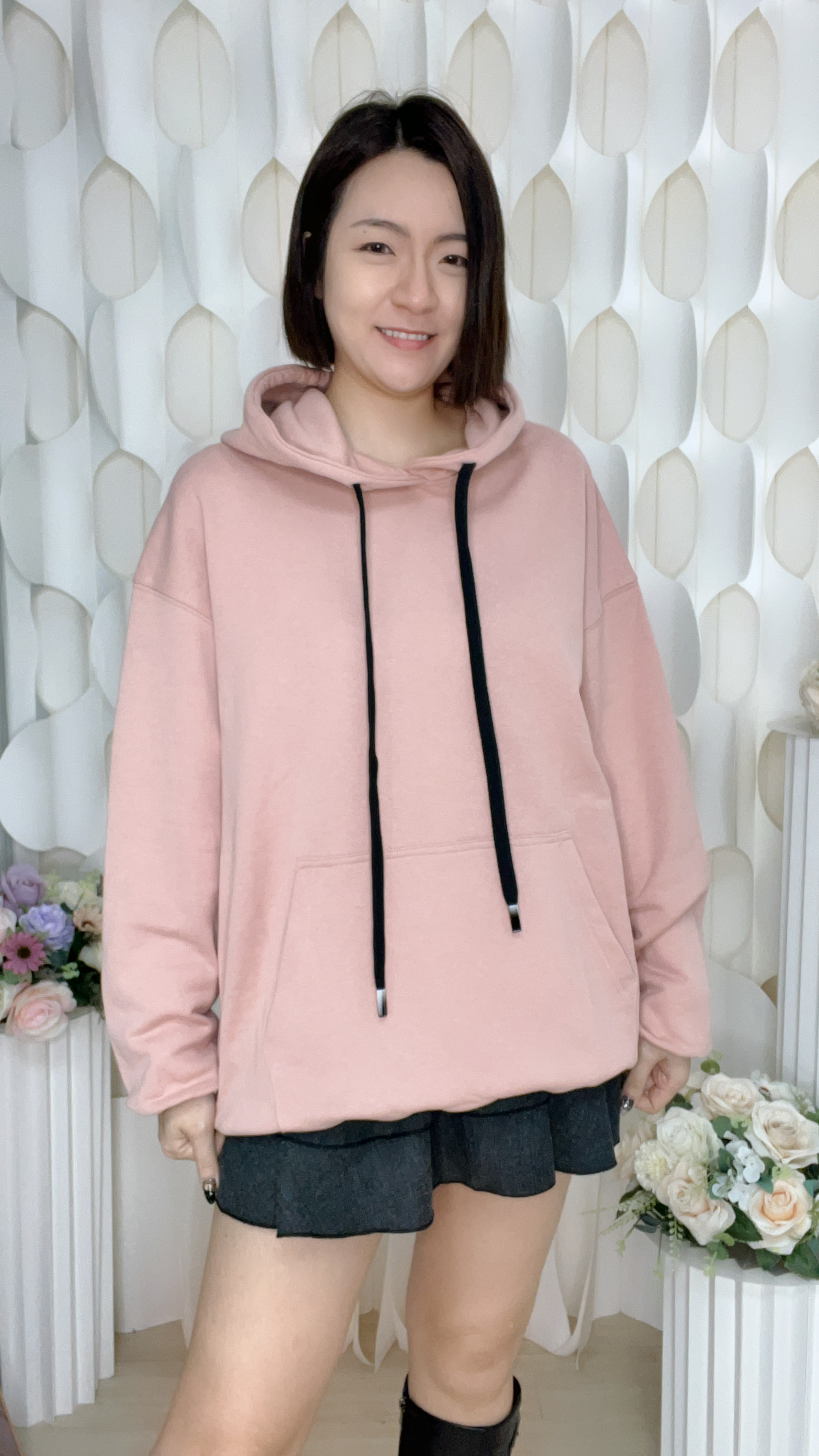 (Y1) 巴黎蘋果圖案格紋連帽衛衣 (SIZE: S-3XL)(3件以上平均$479/件,5件以上平均$469/件,買滿12件送隱藏)  #法國Lune de Moon #1910LU