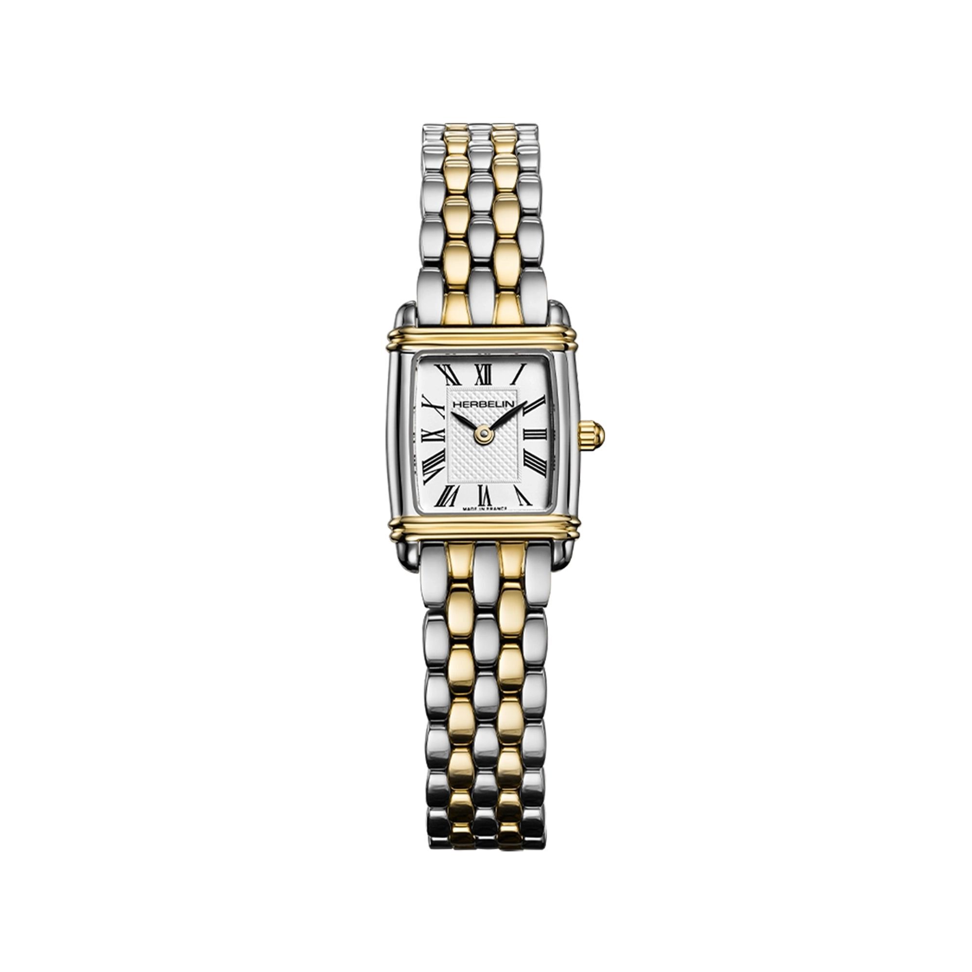 1HL1019-056 [HERBELIN] Art Deco 石英腕錶 雙色錶殼及錶帶 #17438BT08 (EU)