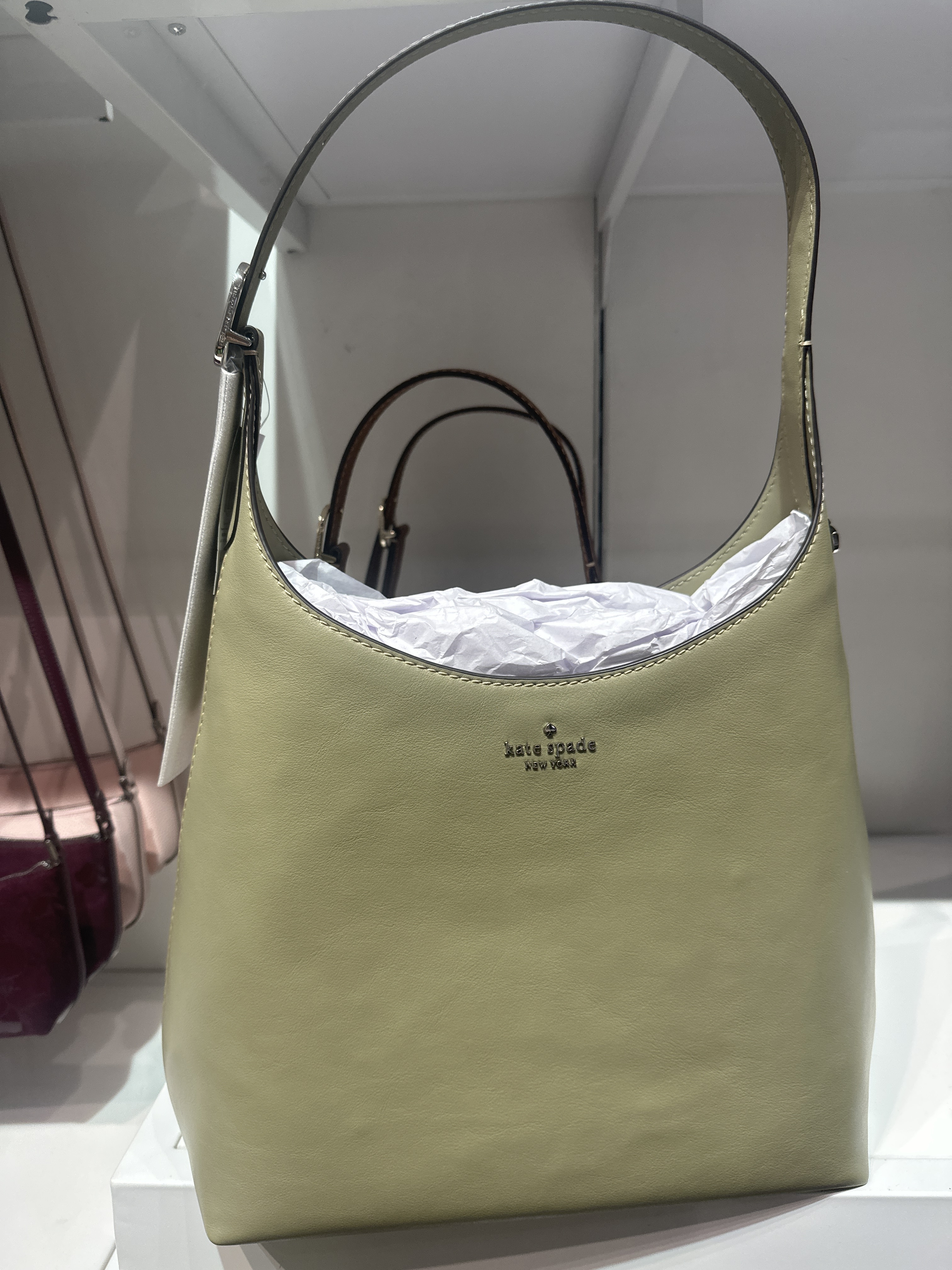 WV01 KS 淺橄欖綠色大單肩包  454 Large Shoulder Bag