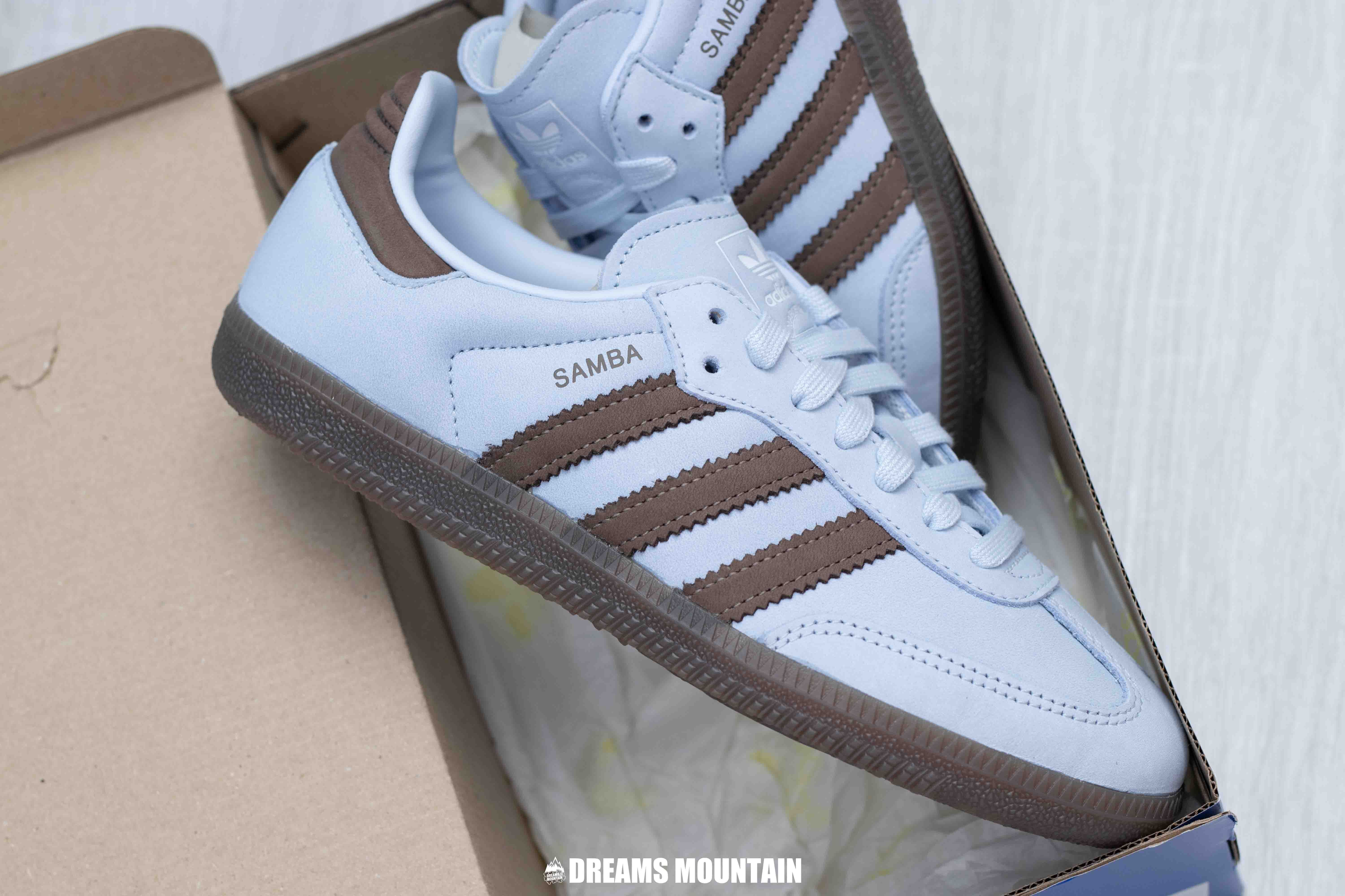 【預訂】ADIDAS SAMBA OG 麂皮霧藍啡-WOMEN(UNISEX SIZE)