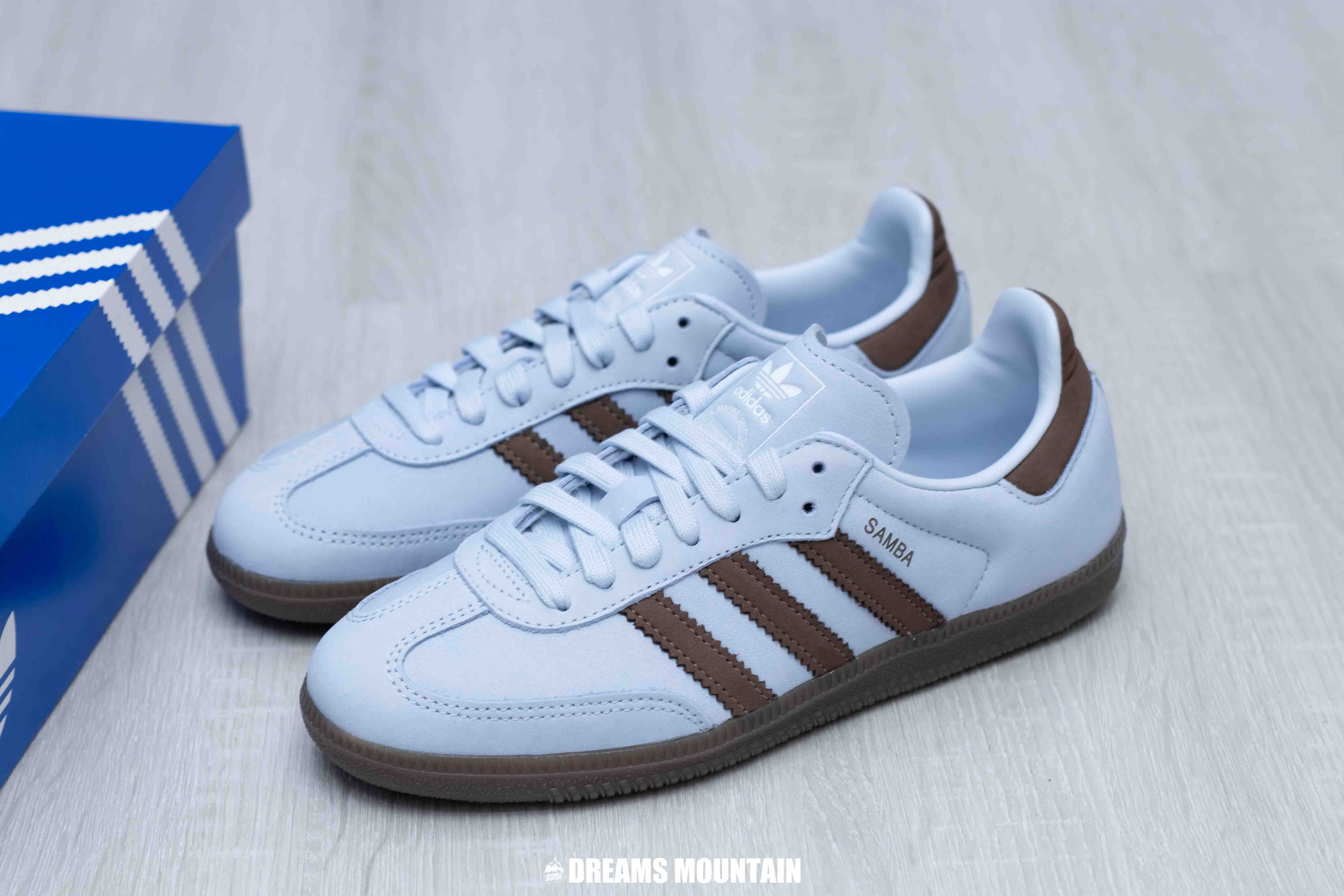 【預訂】ADIDAS SAMBA OG 麂皮霧藍啡-WOMEN(UNISEX SIZE)