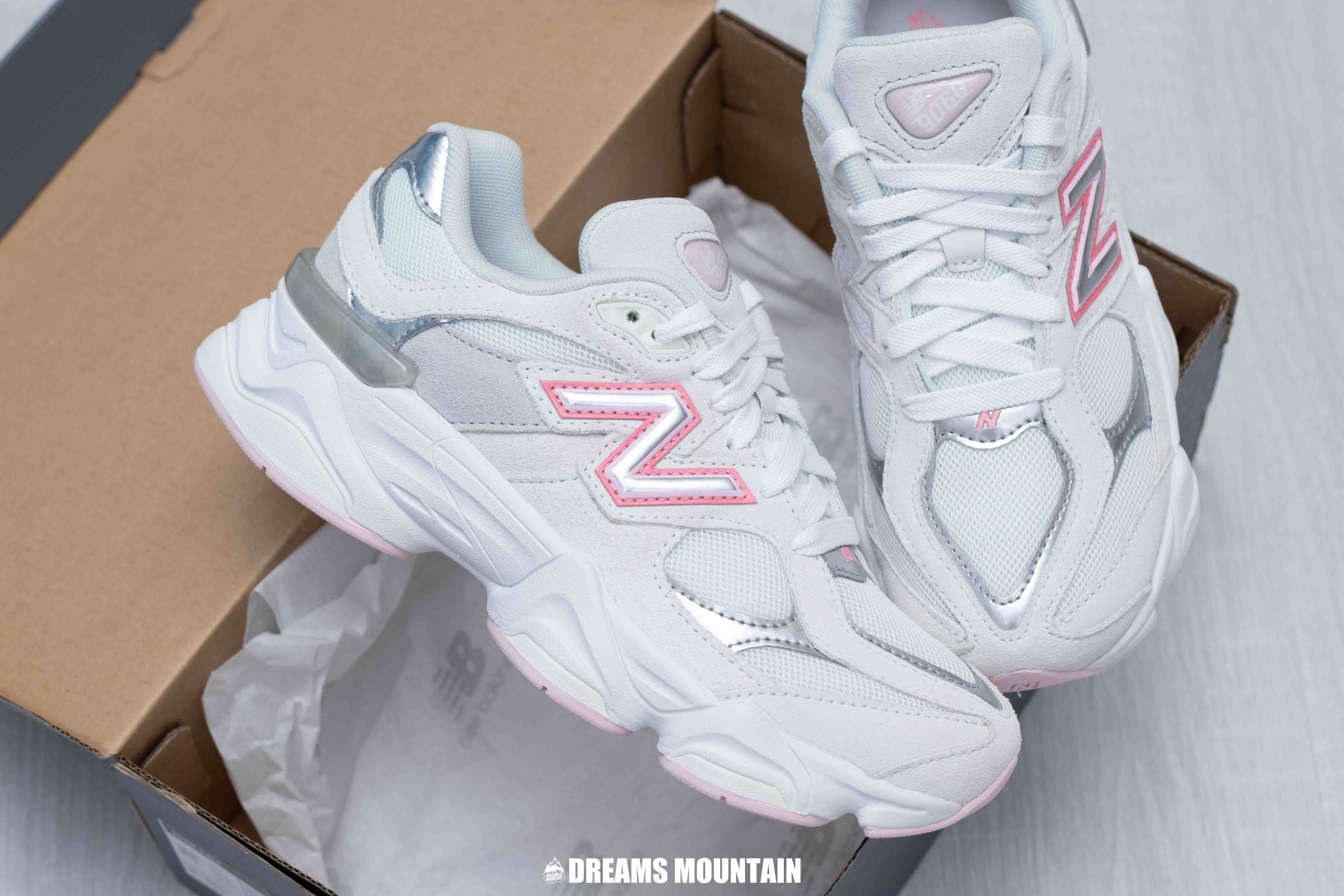 【預訂】NEW BALANCE 9060 淺灰白銀粉-GS