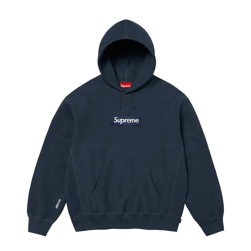 Supreme Box Logo Hooded Sweatshirt 深藍 連帽上衣 帽T 長袖 SUP-18 [台灣現貨]