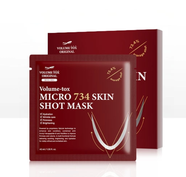 CR261020 - T2-Pion-Tec Volume Tox Micro 734 Skin Shot Mask 40ml x 4ea-EXP:10月-29