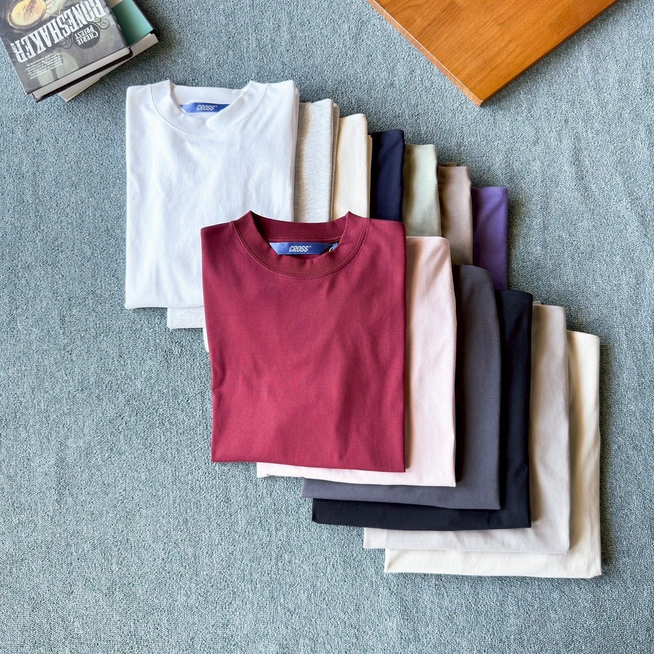 涼感素面寬短Tee (3colors)