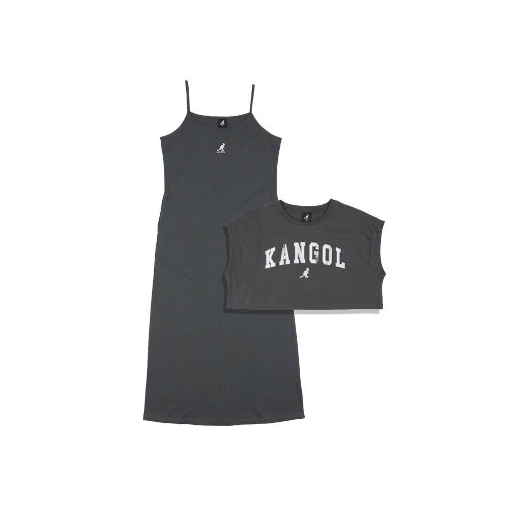 【KANGOL】女款兩件式洋裝｜兩件式設計．舒適棉質｜2色-64221581