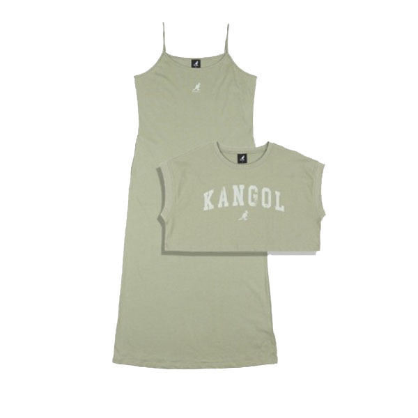 【KANGOL】女款兩件式洋裝｜兩件式設計．舒適棉質｜2色-64221581