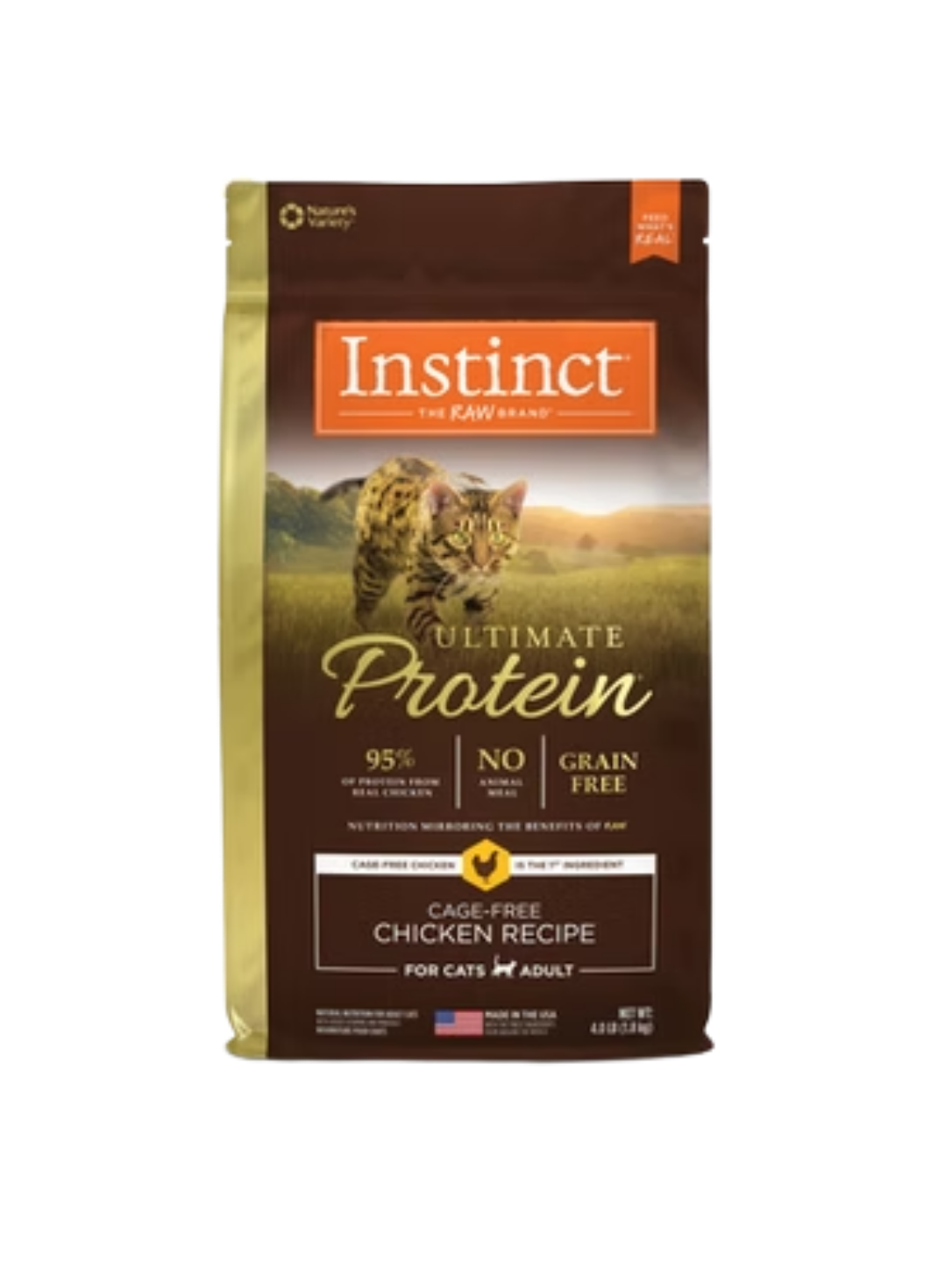 Instinct Ultimate Protein Grain-Free Real Chicken Recipe Adult Cat Dry Food (10lbs)