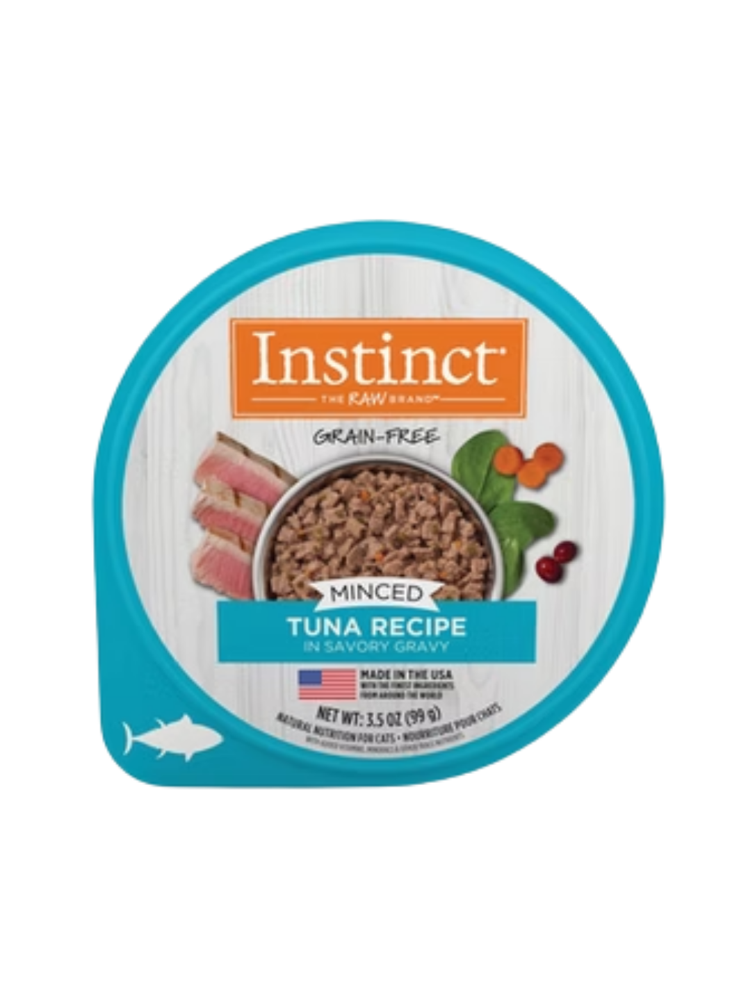 Instinct Original Minced Cups Tuna Wet Cat Food 3.5oz (12cups/box)