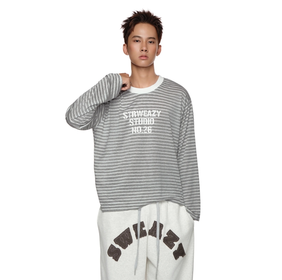 （現貨） 越南品牌 SWE 26 L/S BOXY 條紋 薄長袖 SWE02
