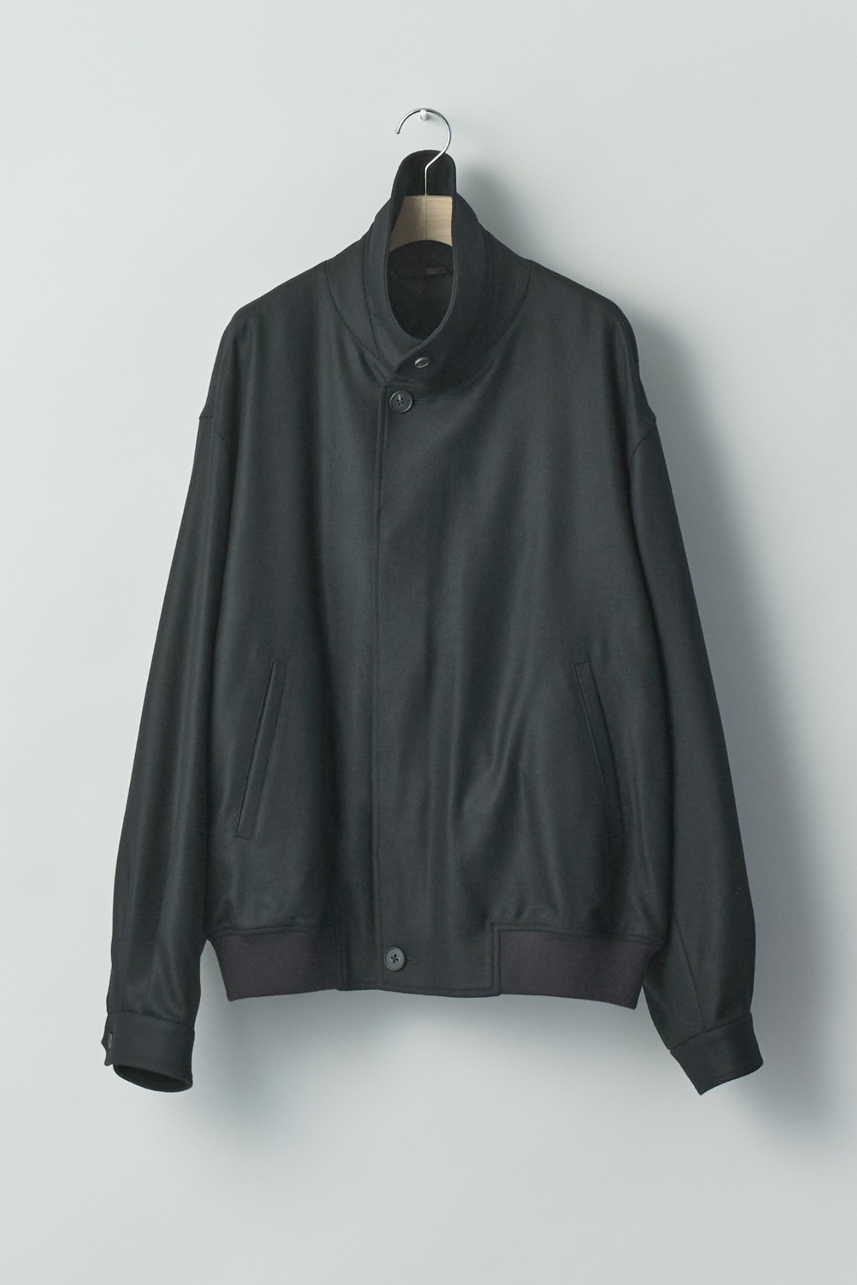 ssstein COMPRESSED FLANNEL BUTTON FLY SHORT JACKET