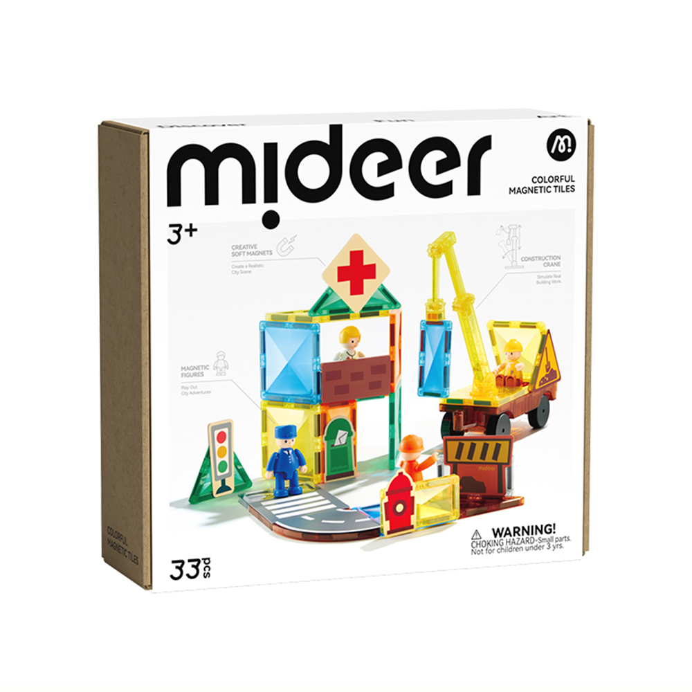 【MiDeer】多彩透光磁力片-城市英雄(33片)