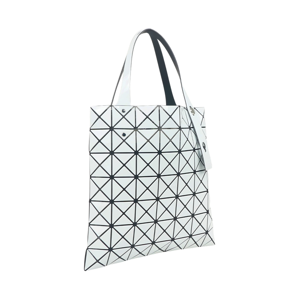 【ISSEY MIYAKE三宅一生】BAO BAO PRISM 7X7 琺瑯光澤手提包(迷霧灰)
