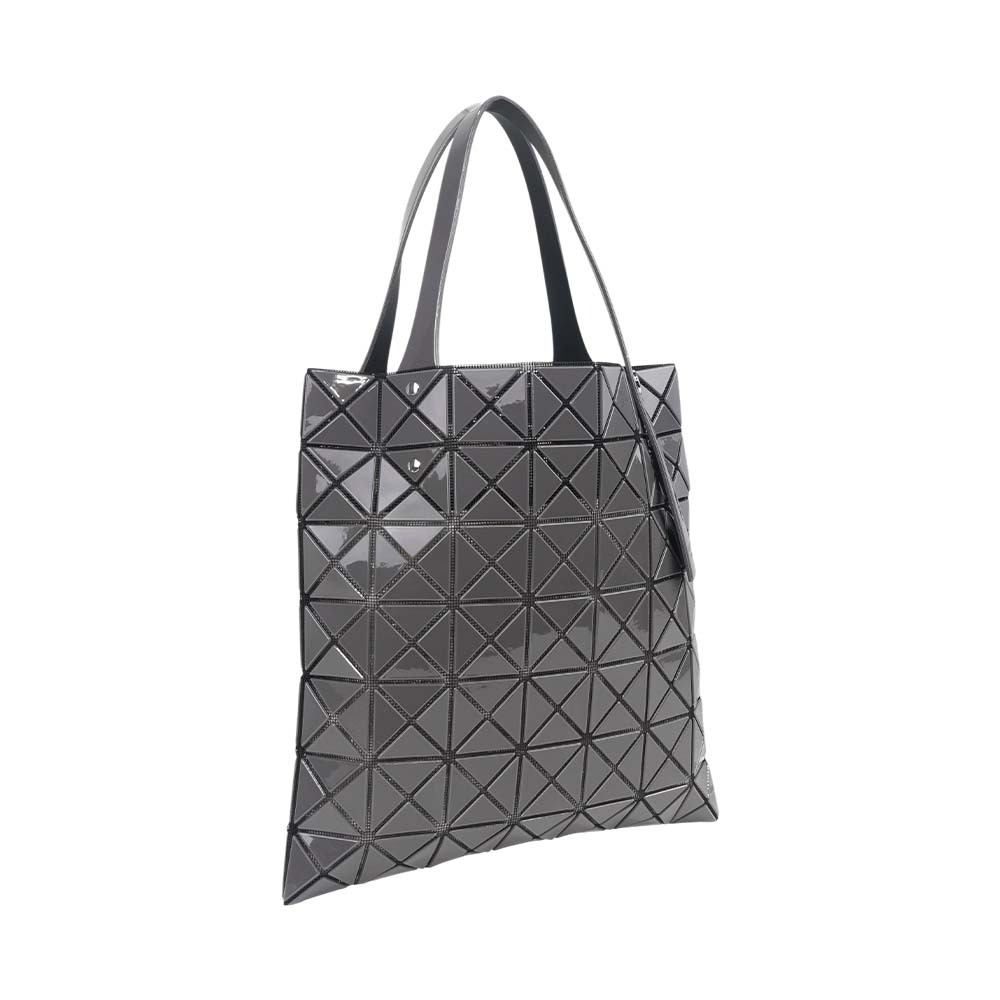 【ISSEY MIYAKE三宅一生】BAO BAO PRISM 7X7 琺瑯光澤手提包(炭灰色)