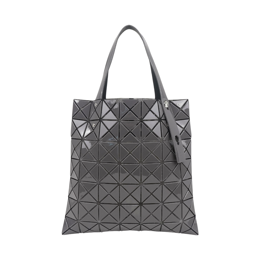 【ISSEY MIYAKE三宅一生】BAO BAO PRISM 7X7 琺瑯光澤手提包(炭灰色)