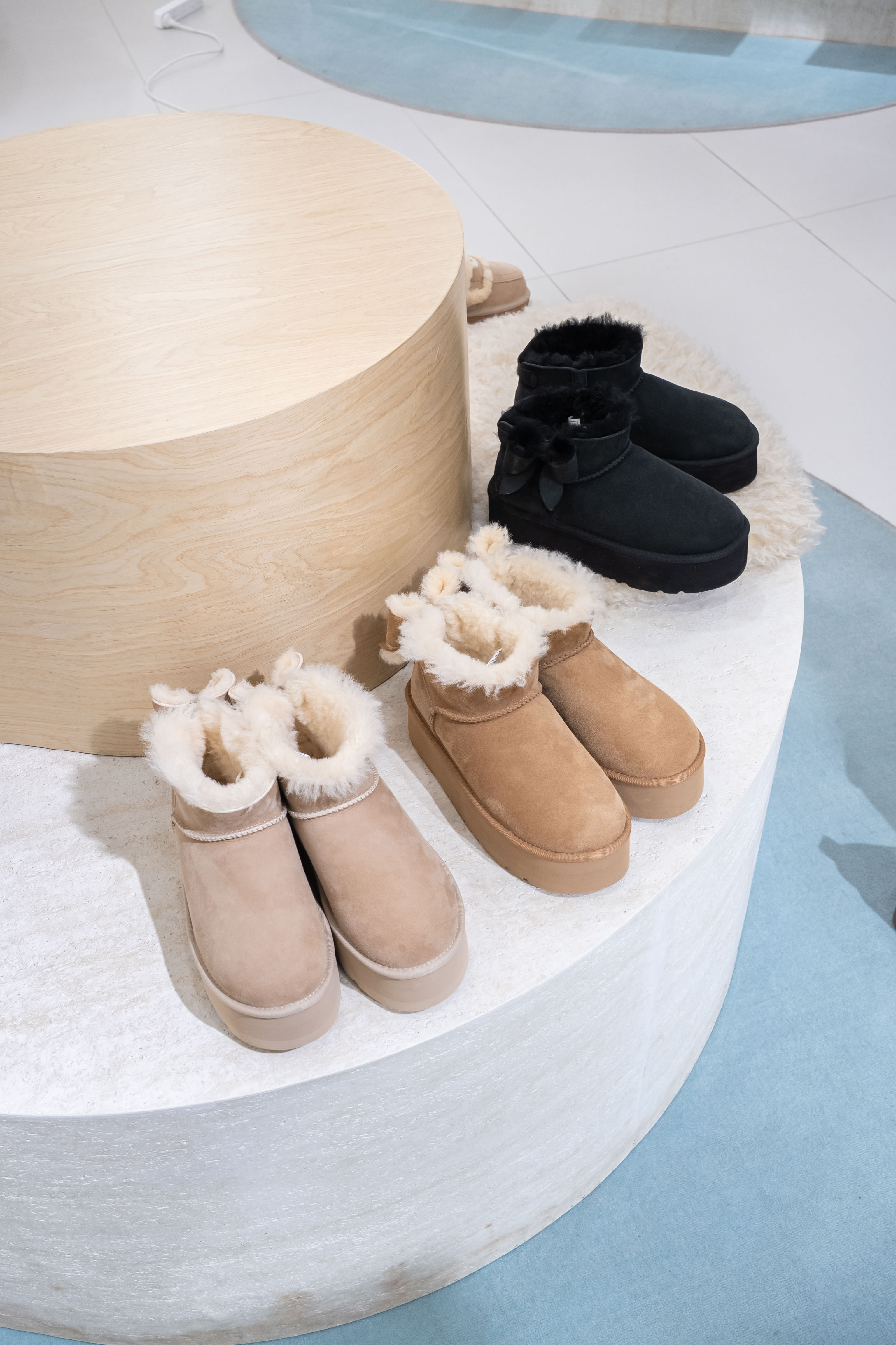 【3色入】UGG Ozlana 2026AW Classic Ultra Mini Bailey Bow Platform (Detachable Feature)