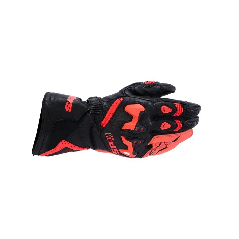 Alpinestars A星 SP-9 GLOVES 長版皮革防摔手套 黑螢光紅