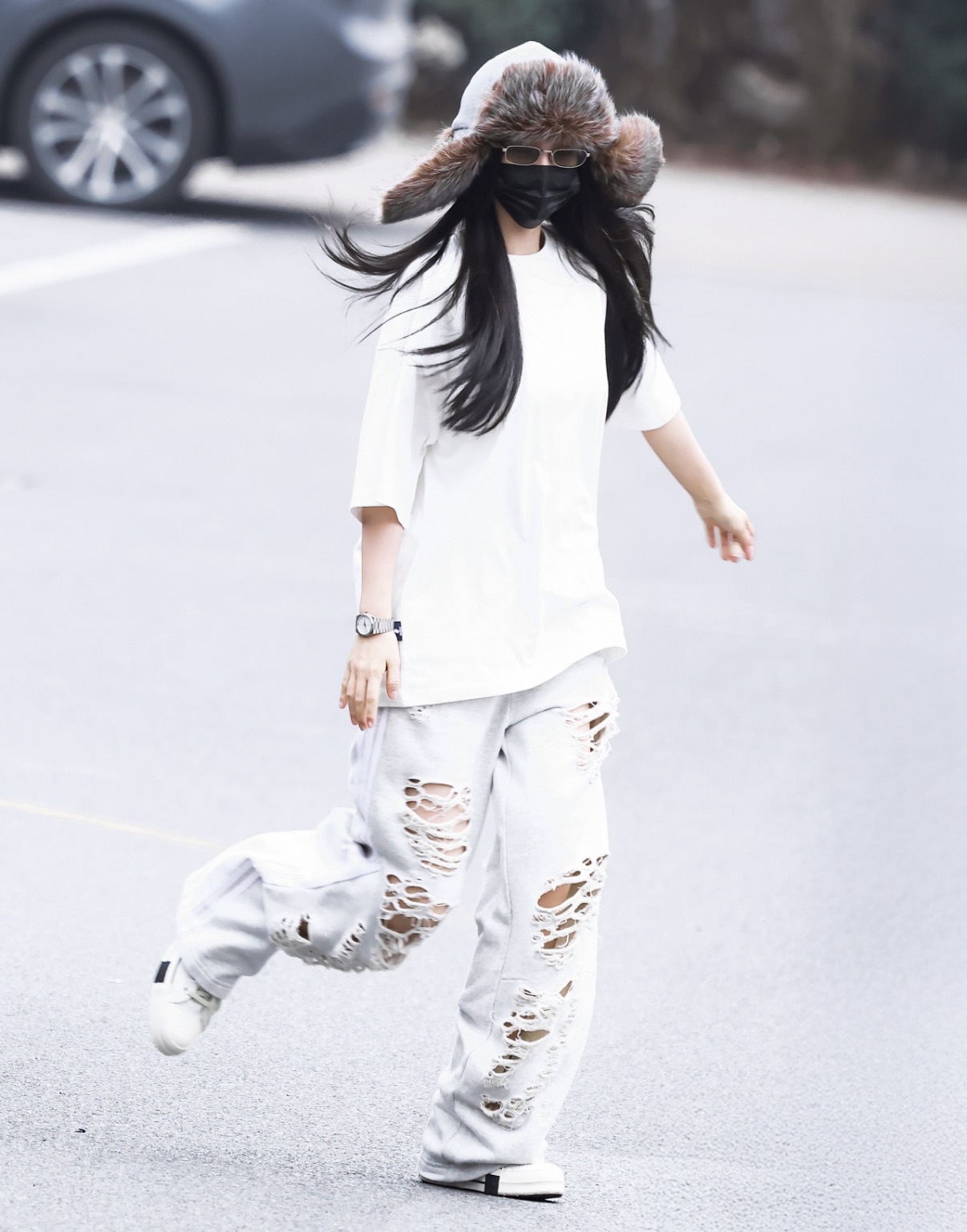 女款 ADIDAS ORIGINALS JOGGERS 黑色 灰色 虞書欣同款 仿舊 破壞 寬鬆 抽繩 純棉 破褲 寬褲 長褲【KW8254/KC8822】ADLP