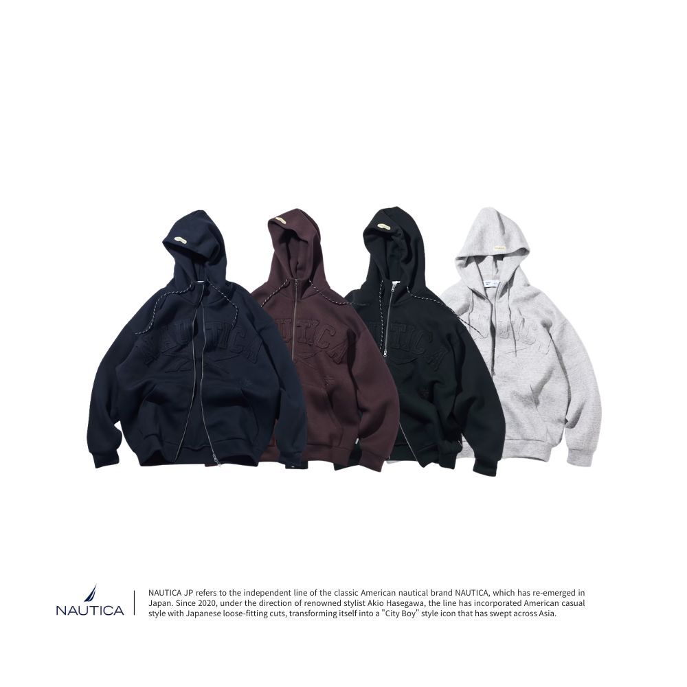 Reebok × NAUTICA Logo空氣層拉鍊連帽外套