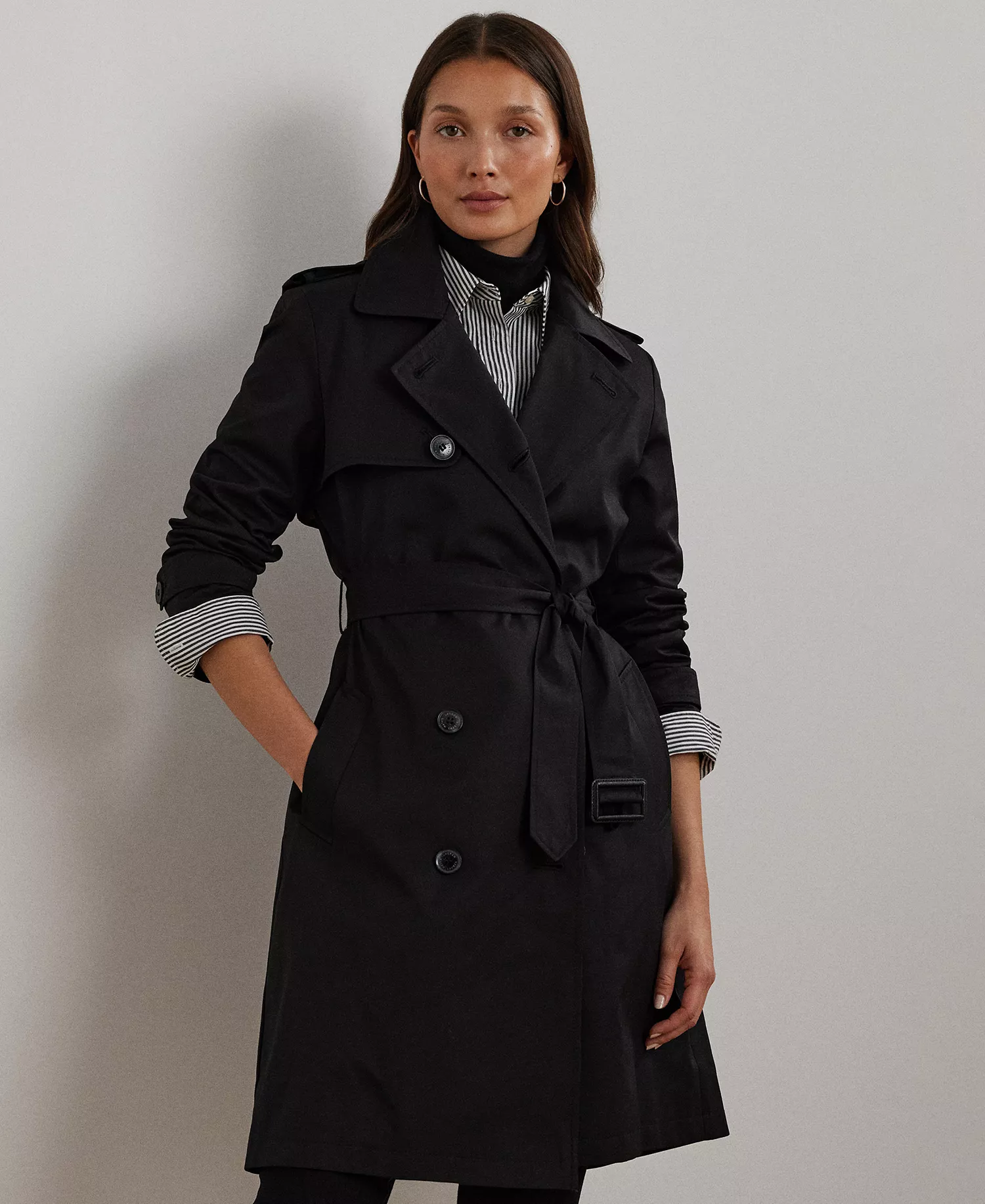 【預購】Lauren Ralph Lauren N0102053 女裝腰帶防潑水風褸