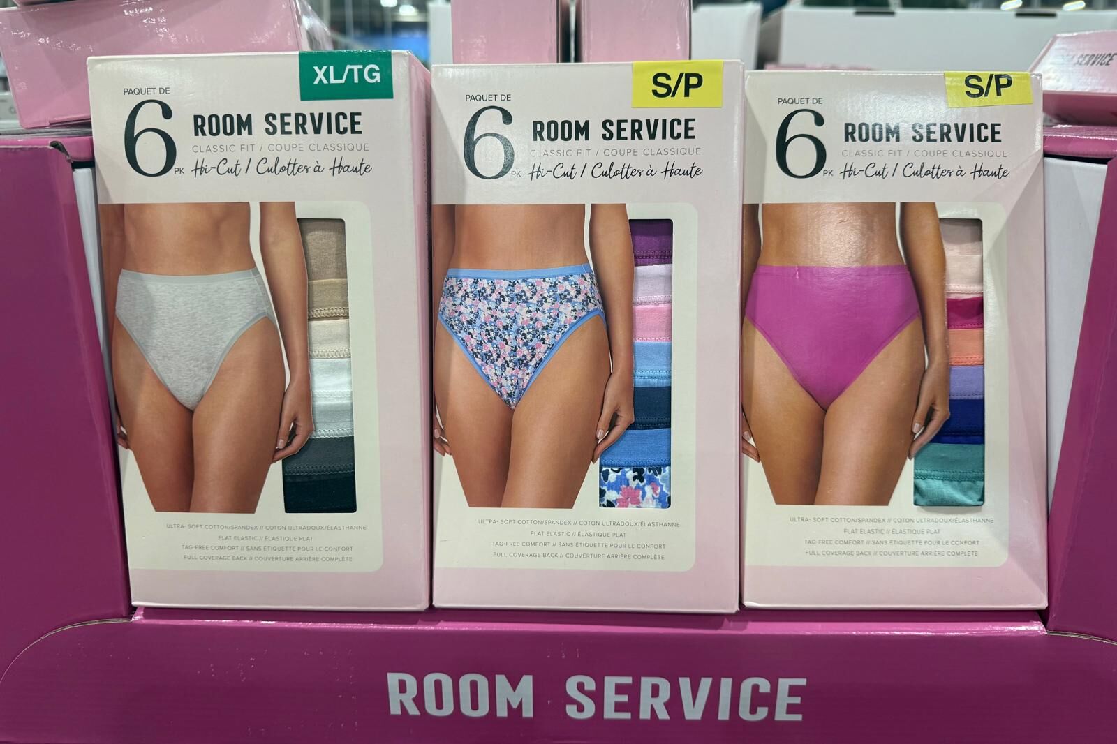 Room Service 女裝高腰棉質內褲 (1套6條) (顏色隨機) RS3