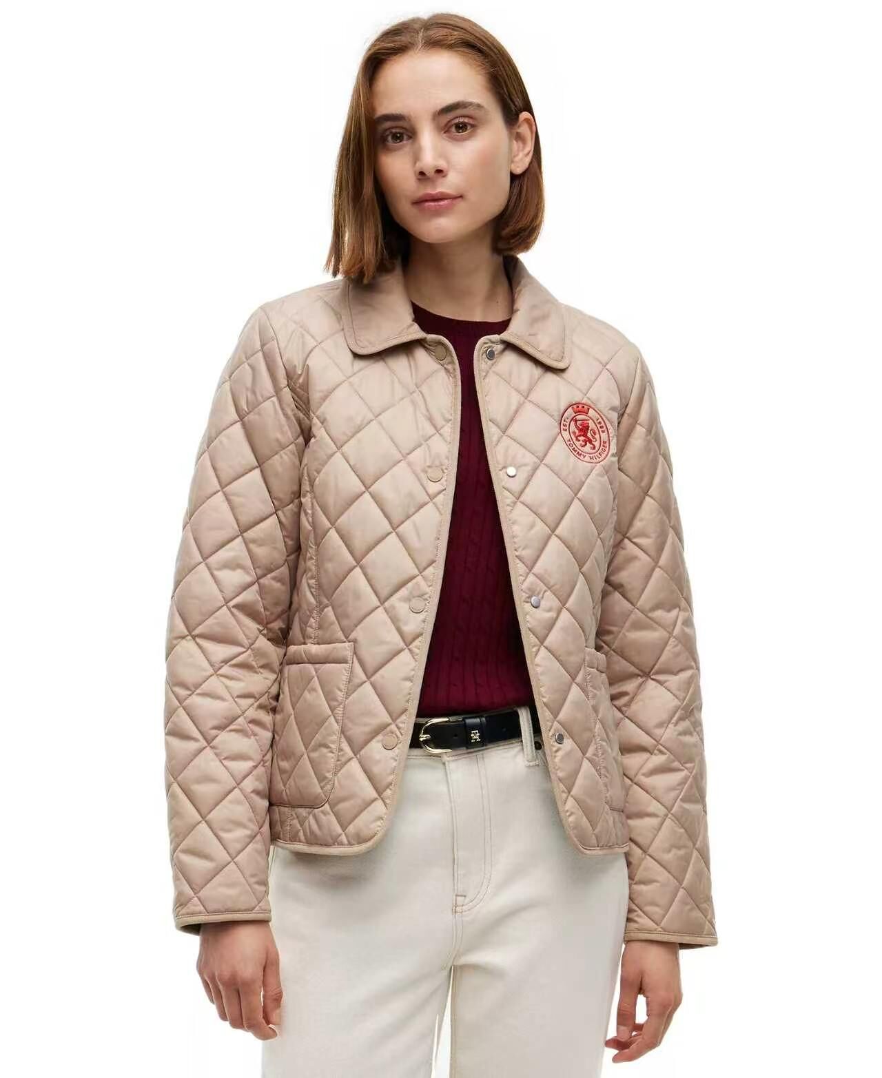 【預購】Tommy Hilfiger N0102054 女裝徽章絎縫外套