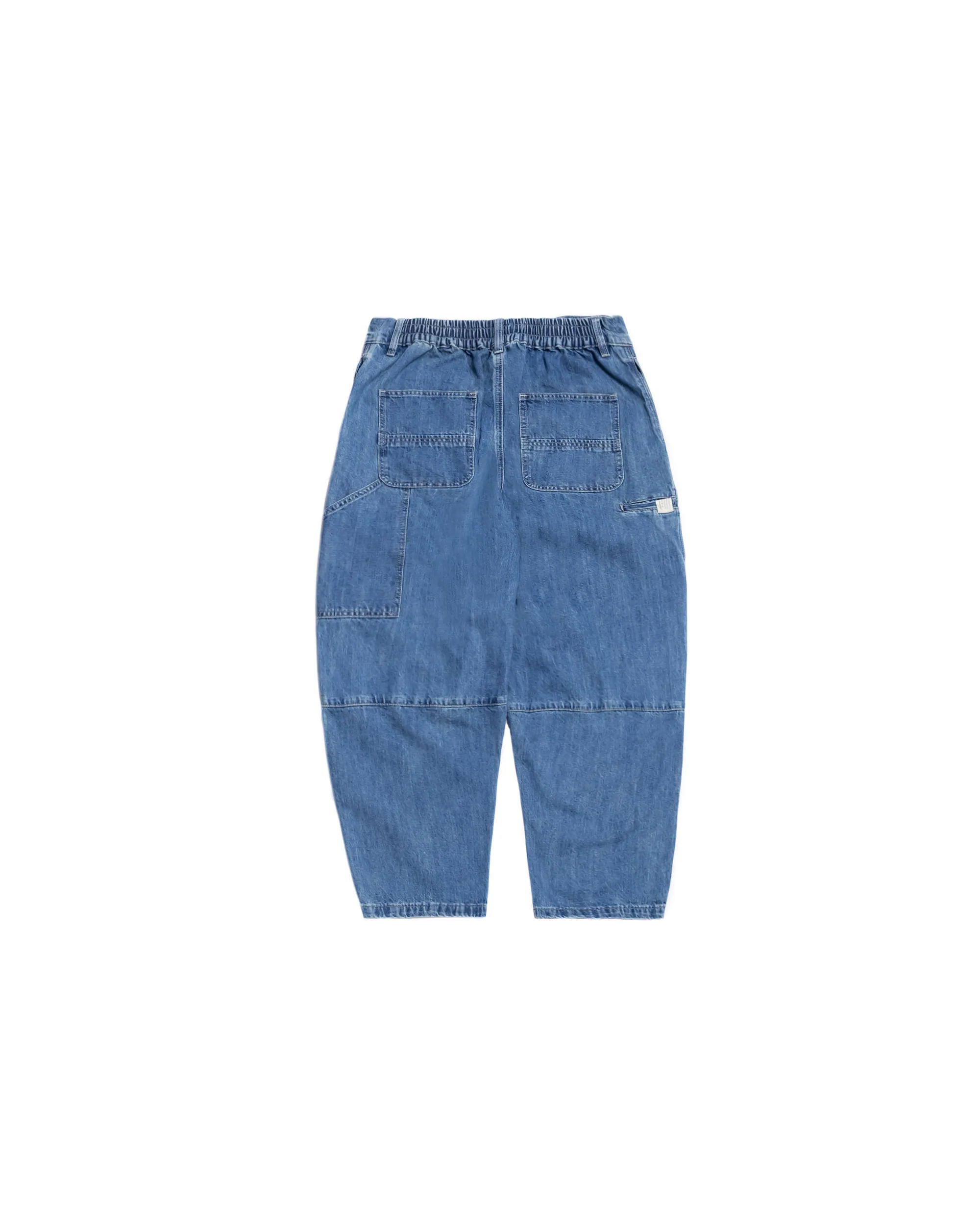 PERSEVERE ENZYME-WASHED TAPERED PANTS - WASHED DENIM BLUE