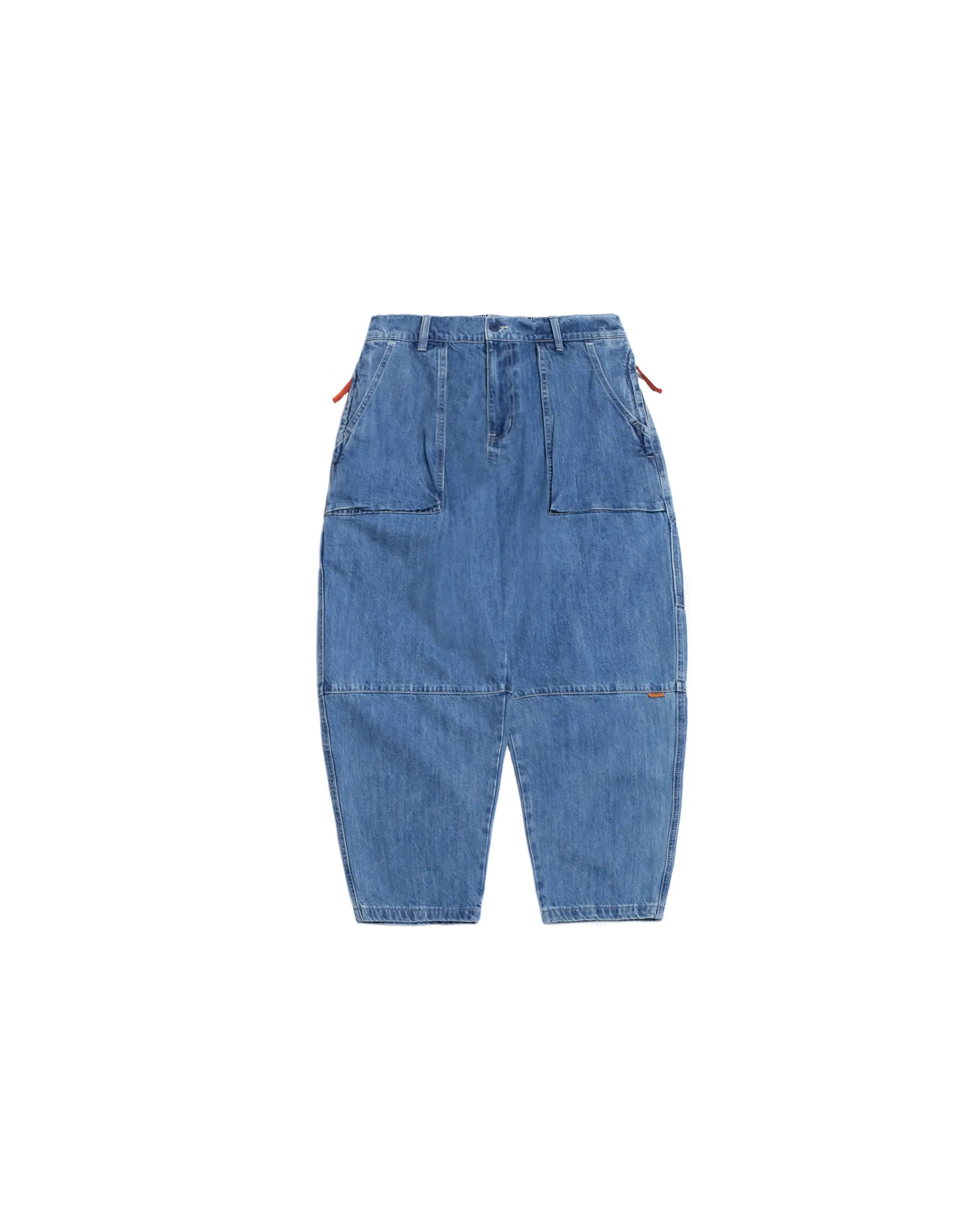 PERSEVERE ENZYME-WASHED TAPERED PANTS - WASHED DENIM BLUE