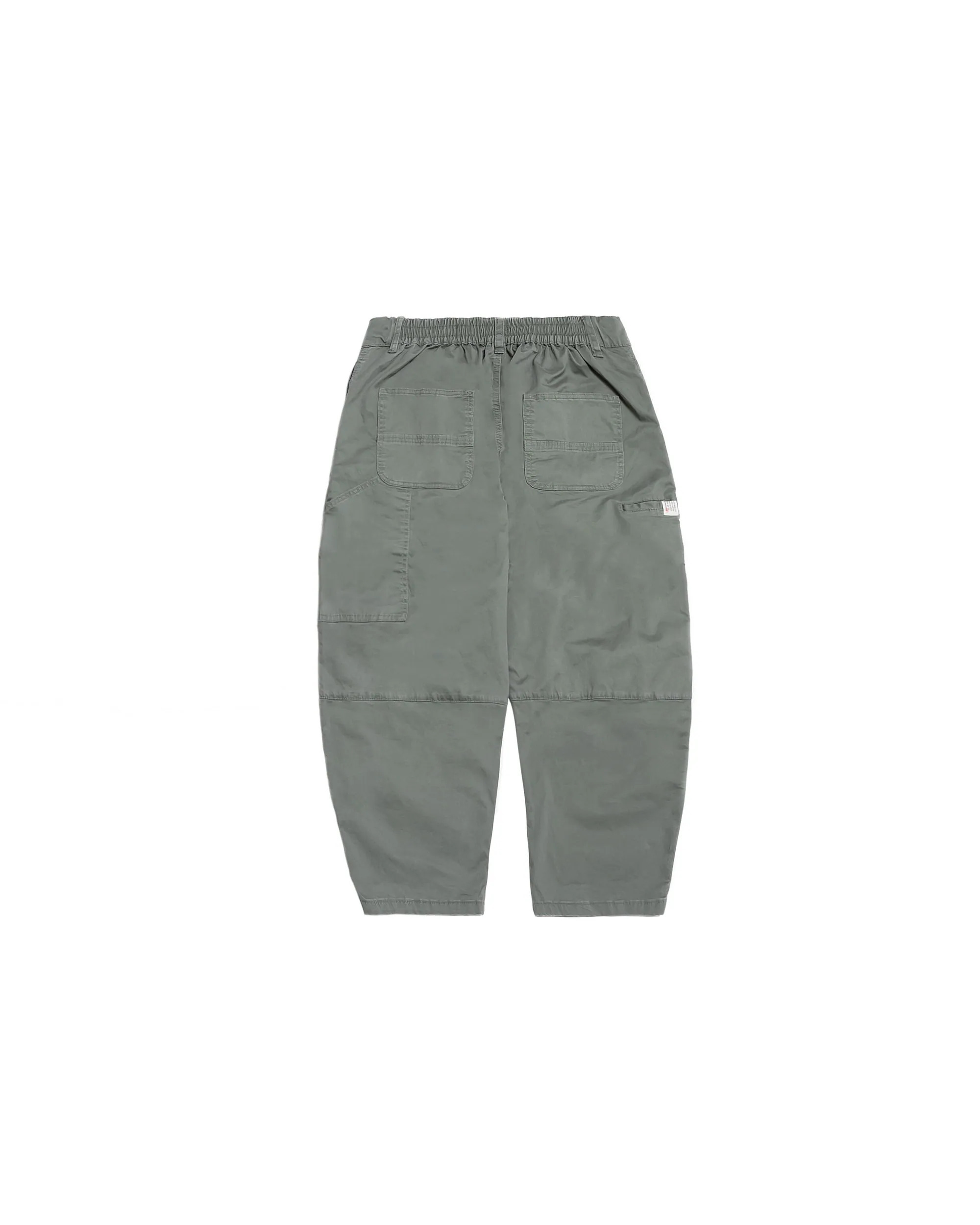 PERSEVERE ENZYME-WASHED TAPERED PANTS - GREY GREEN