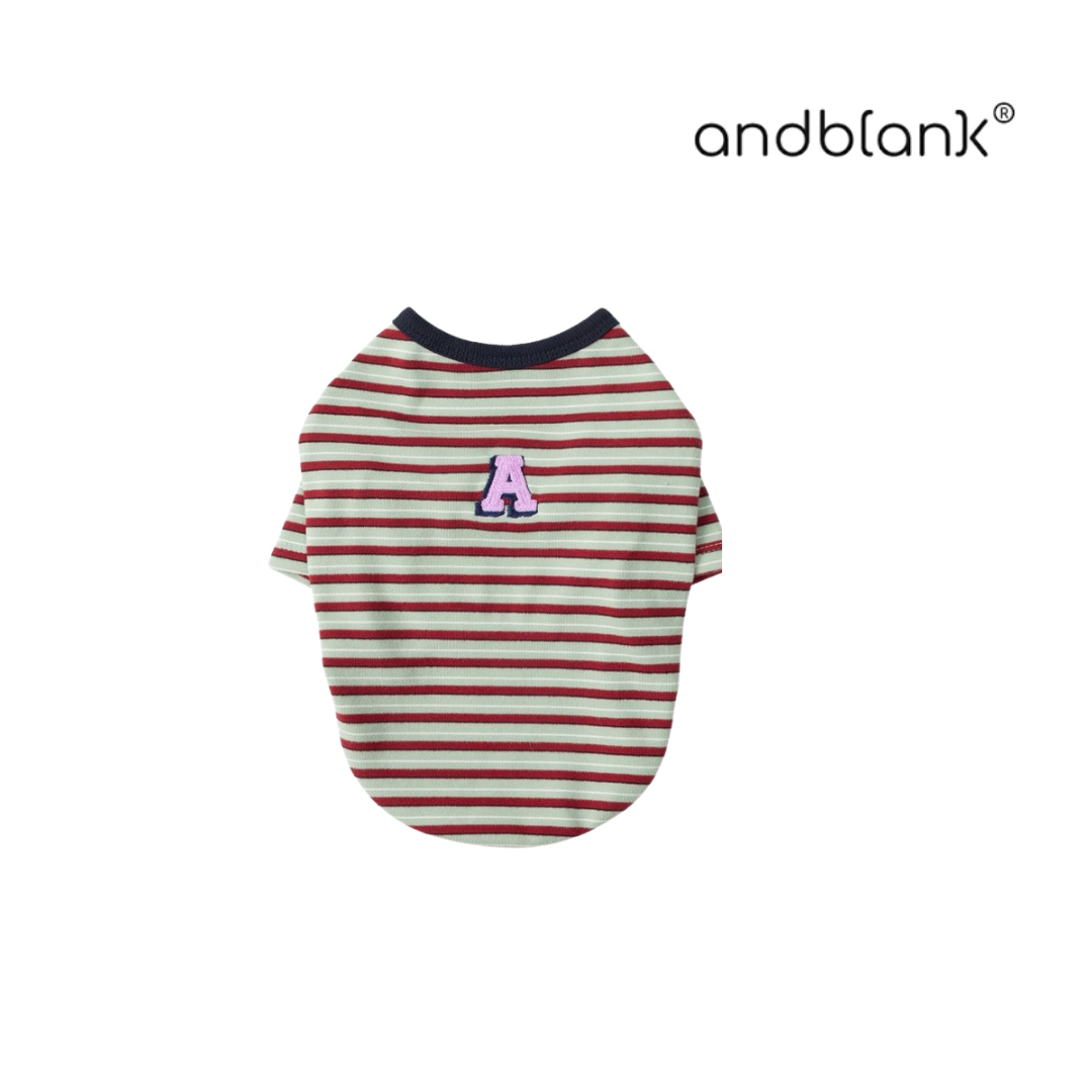 andblank 撞色條紋TEE