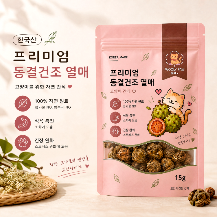 Wooly Paw丨韓國潭陽 凍乾蟲癭果 15g