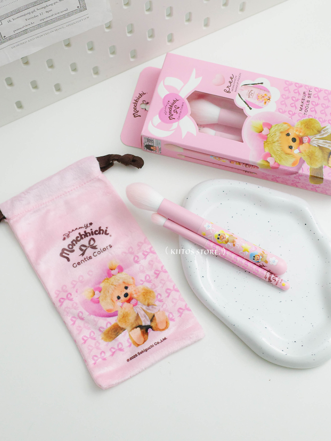 【現貨】泰國 Gentle Colors × Monchhichi 彩妝刷具組 ⭐️🩷
