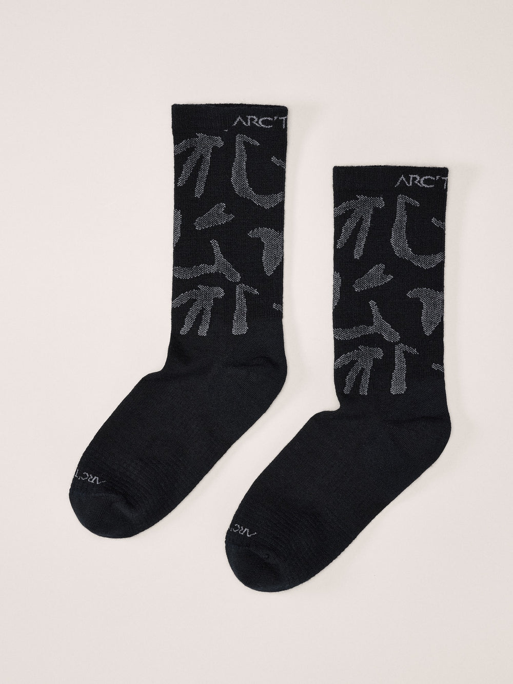 Arc'teryx 始祖鳥 Merino Wool Grotto Mid Sock 印花美麗諾羊毛中筒襪 26FW