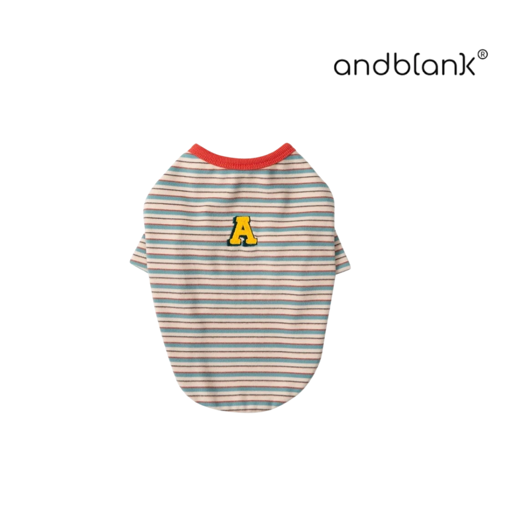 andblank 撞色條紋TEE