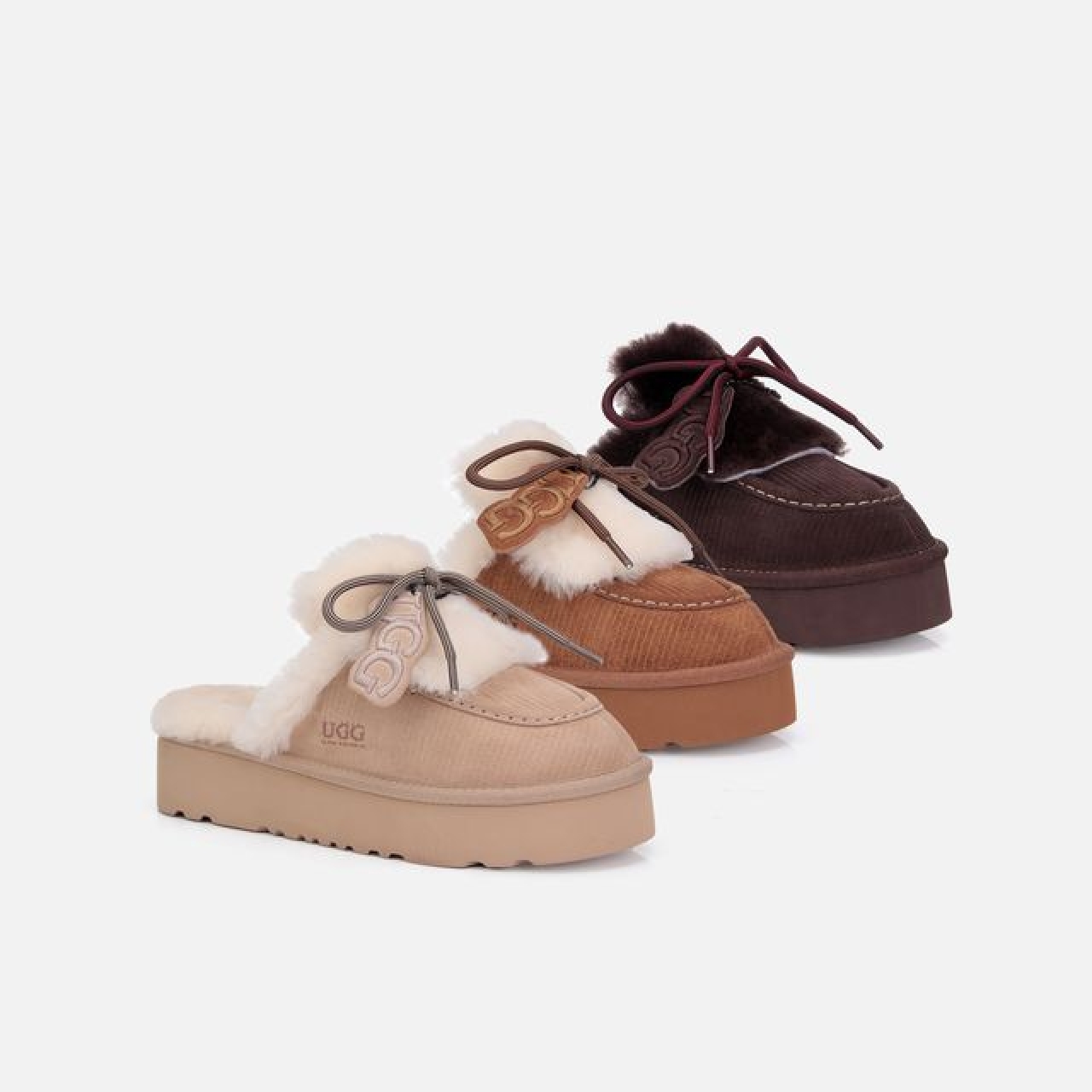 【Luxury】 UGG OZLANA曲奇厚底穆勒鞋 張員瑛同款毛毛鞋 澳洲UGG OZLANA OZ3035