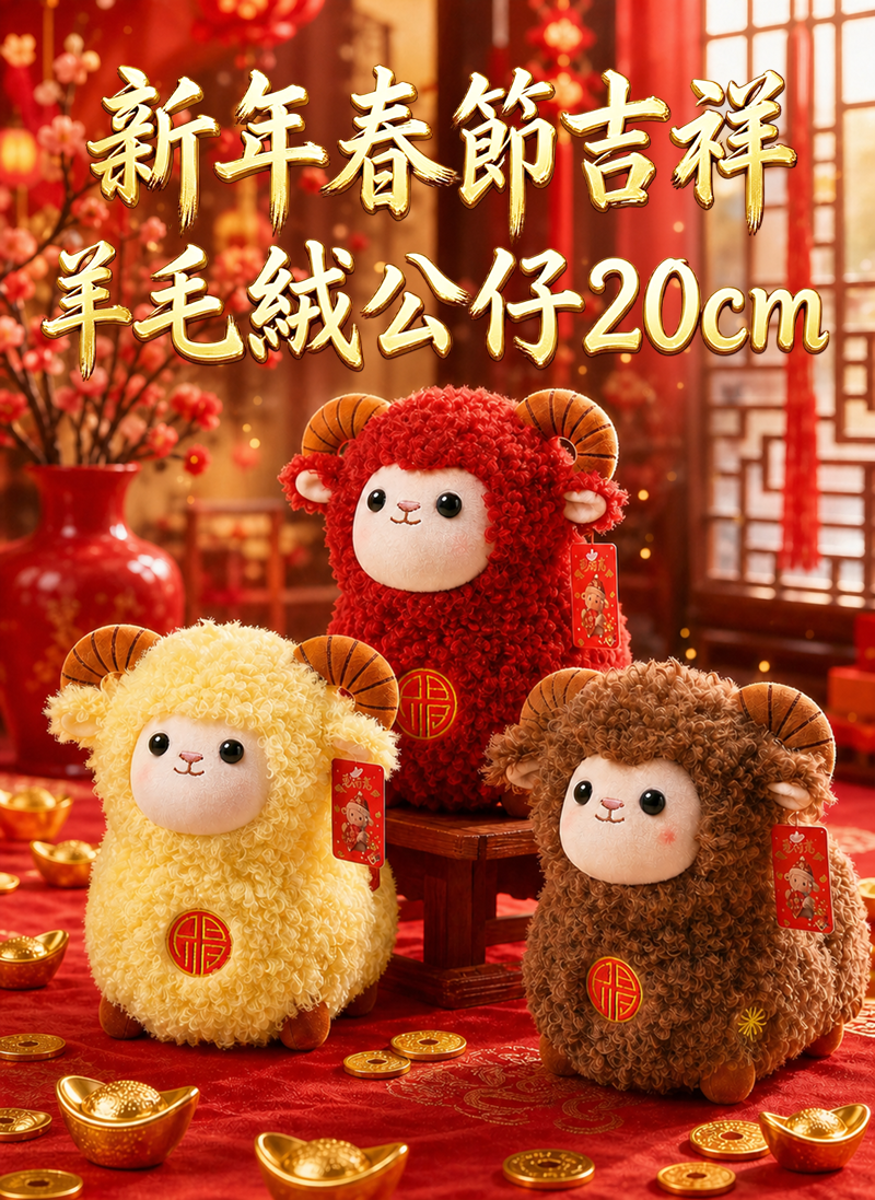 新年春節吉祥羊毛絨公仔 20 CM HN2719