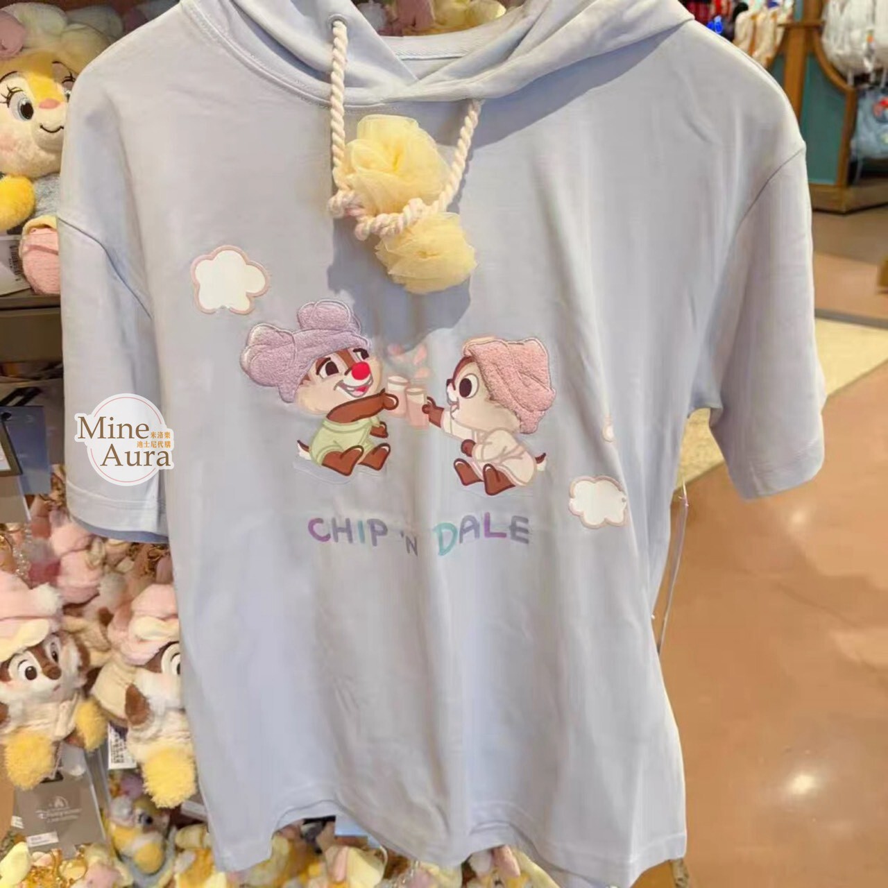 奇奇蒂蒂 Chip 'n Dale 歡樂泡泡浴系列 連帽 短袖 上衣 -上海迪士尼樂園