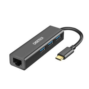 Choetech U02 4合1 USB-C 轉 RJ45 集線器 黑色
