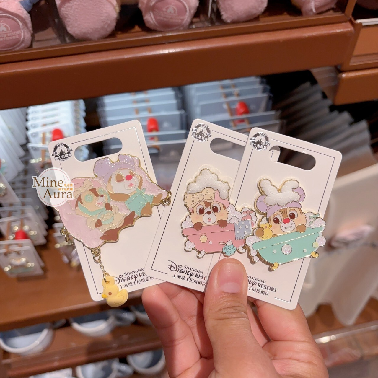 奇奇蒂蒂 Chip 'n Dale 歡樂泡泡浴系列 造型 徽章 PIN -上海迪士尼樂園
