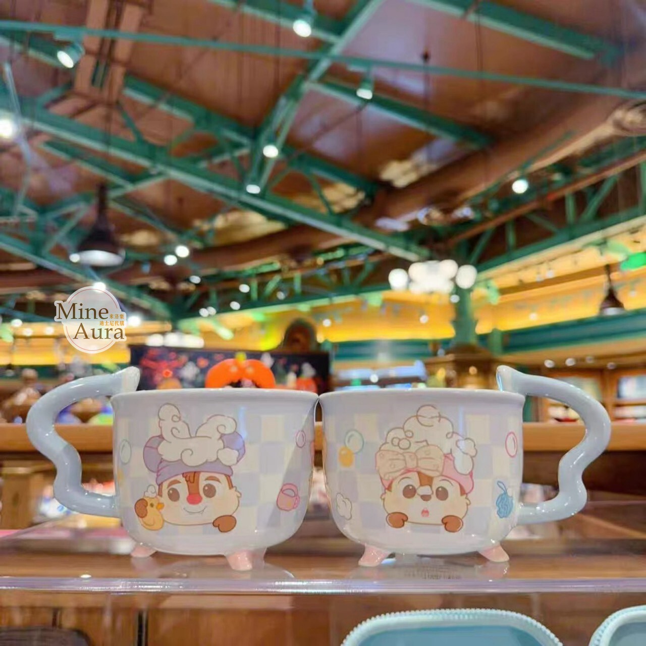 奇奇蒂蒂 Chip 'n Dale 歡樂泡泡浴系列 造型 馬克杯 水杯 -上海迪士尼樂園