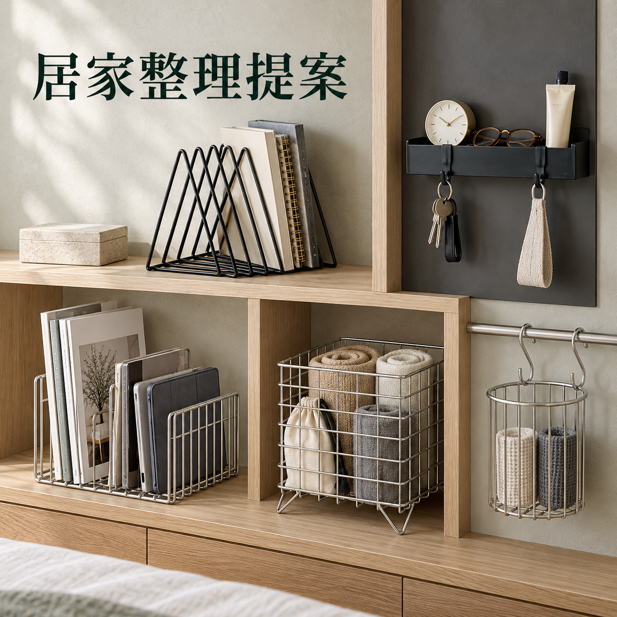 🏠 居家整理提案 5件組｜檯面・書刊・磁吸掛式收納