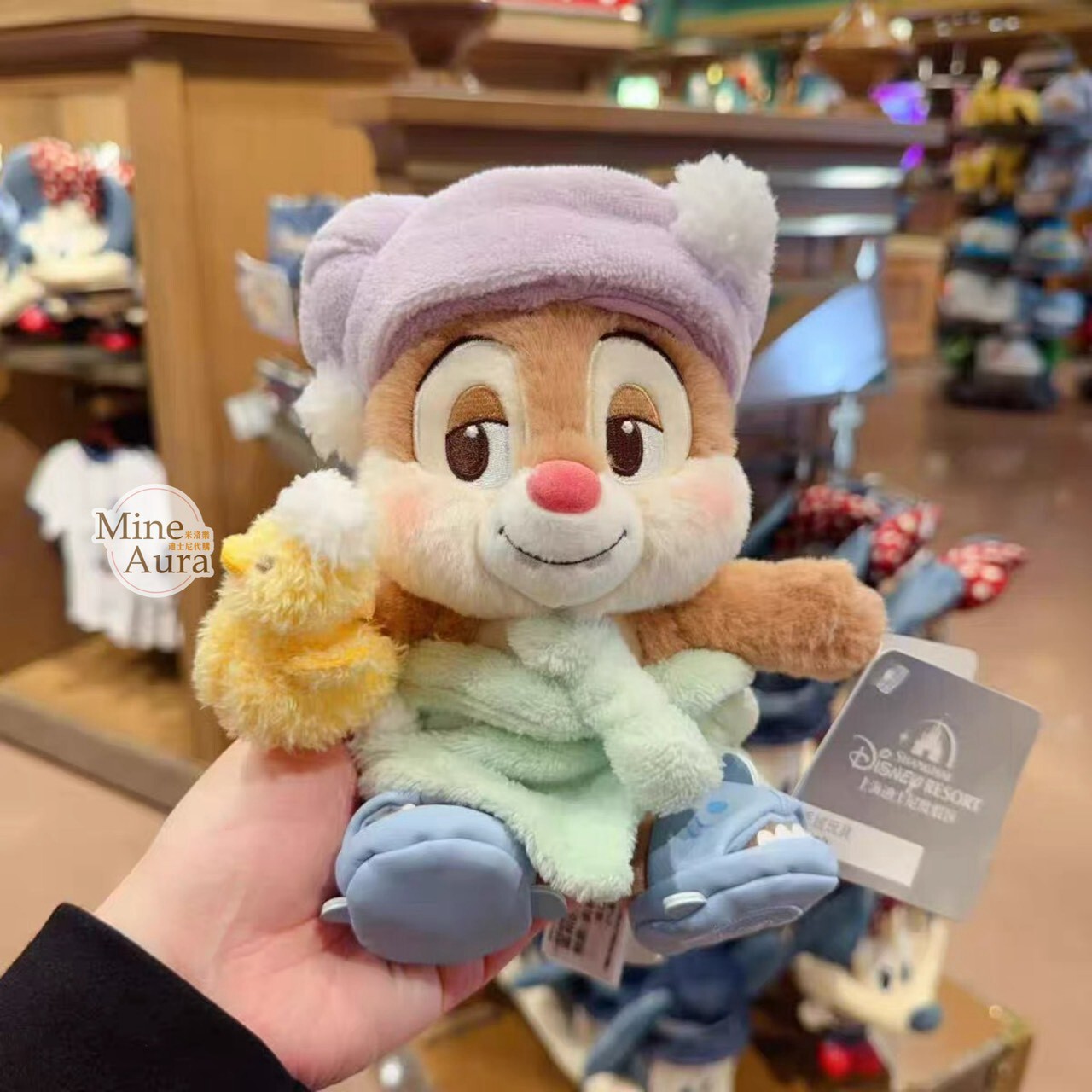 奇奇蒂蒂 Chip 'n Dale 歡樂泡泡浴系列 紅鼻 蒂蒂 Dale 絨毛 娃娃 公仔 -上海迪士尼樂園