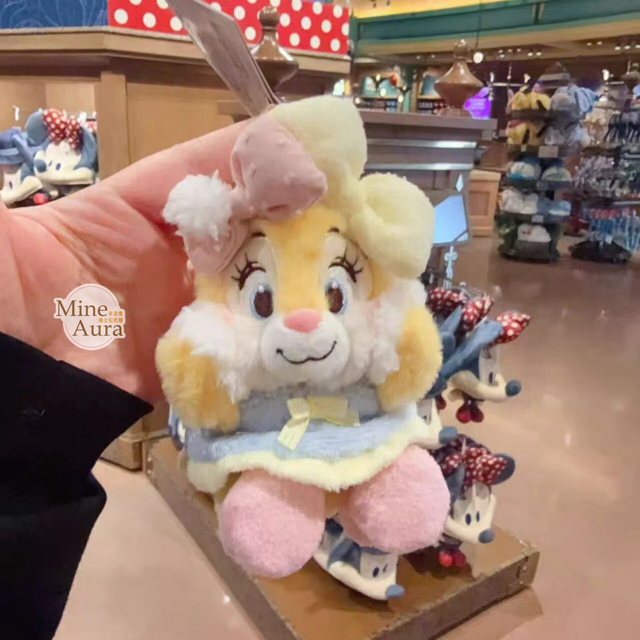 奇奇蒂蒂 Chip 'n Dale 歡樂泡泡浴系列 克莉絲 Clarice 絨毛 鑰匙圈 吊飾 -上海迪士尼樂園