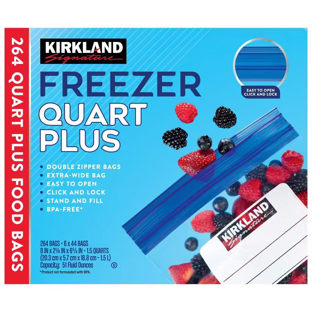 【直播】Kirkland LX102026 冷凍用保鮮袋 (264個裝)