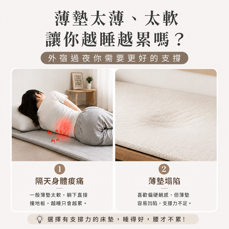 Moony竹炭記憶薄墊